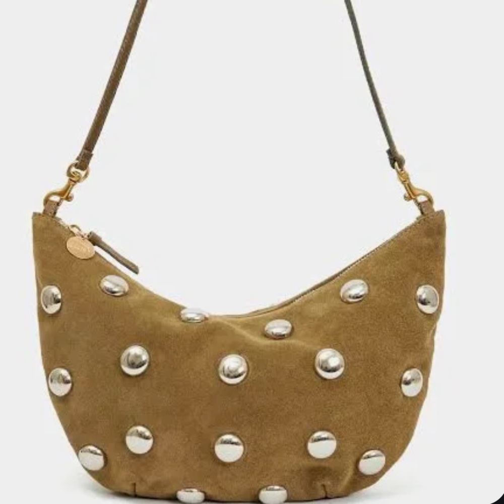 CLARE V LUNE BN Oat Suede